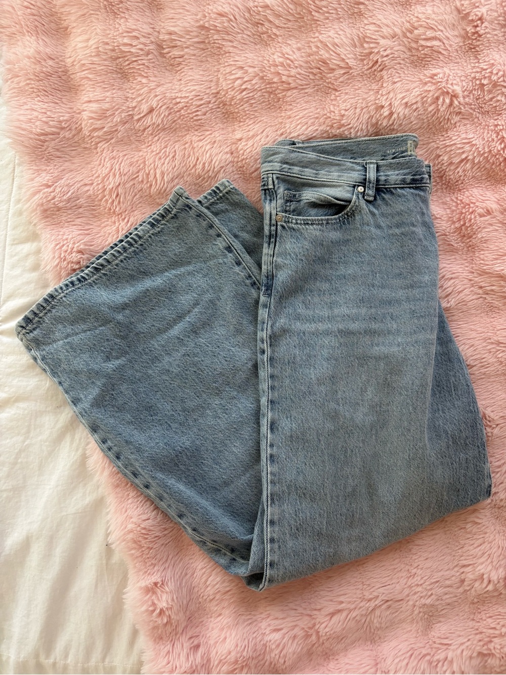 Rewash Women's Light Blue Flared Jeans